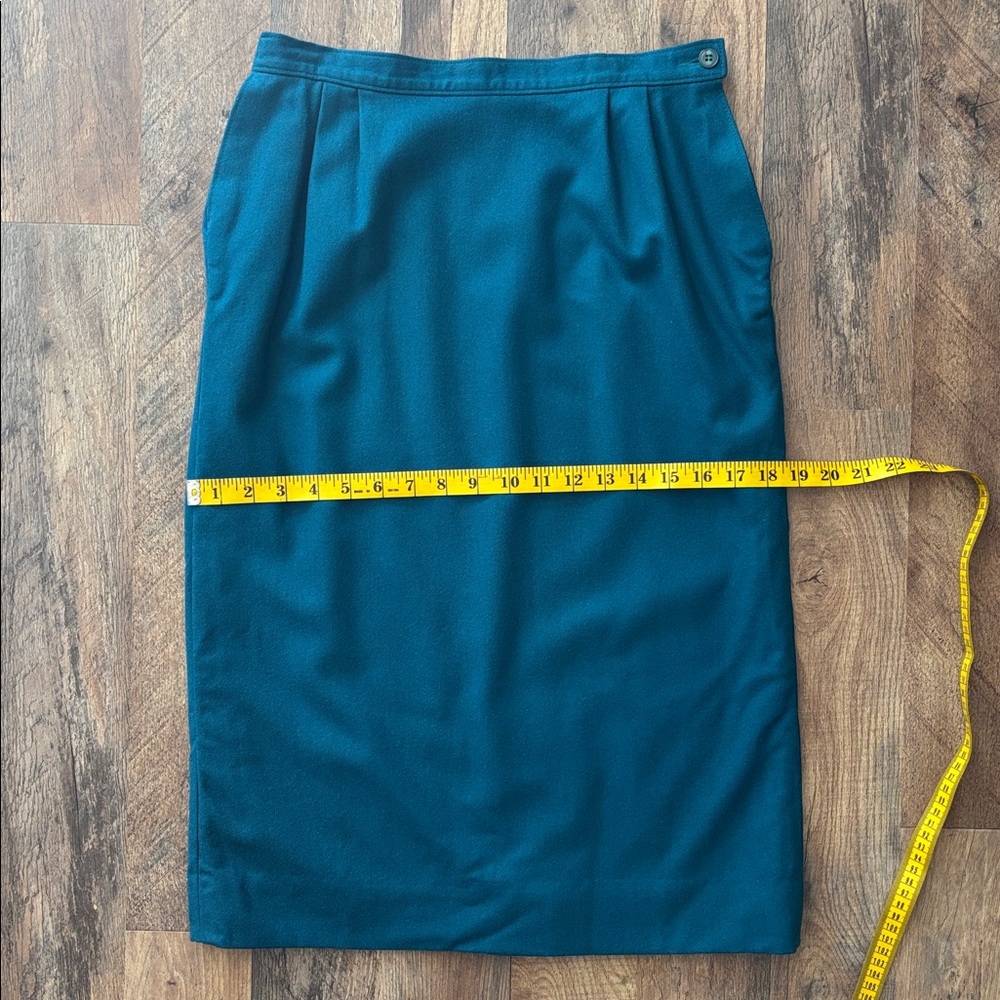 Pendleton Teal Vintage Wool Tailored Pencil Skirt size 10 - Picture 5 of 10